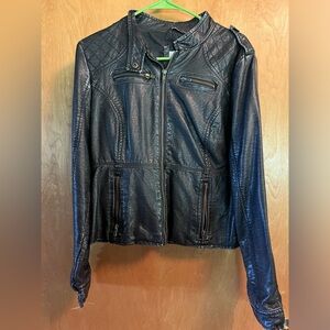 Xhilaration faux leather jacket size large